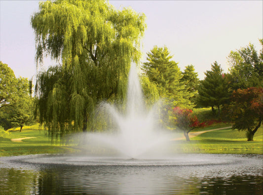 Decorative floating fountain with multiple nozzles 3.1